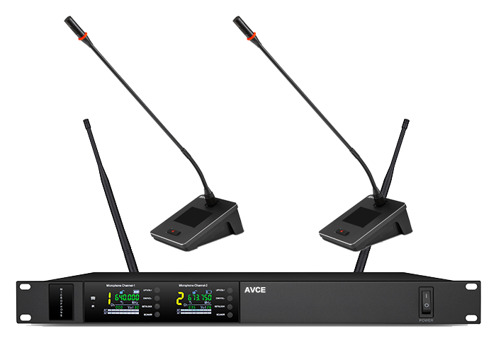 一拖二无线鹅颈会议话筒